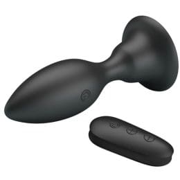 MR PLAY - ANAL PLUG WITH VIBRATION BLACK REMOTE CONTROL 2